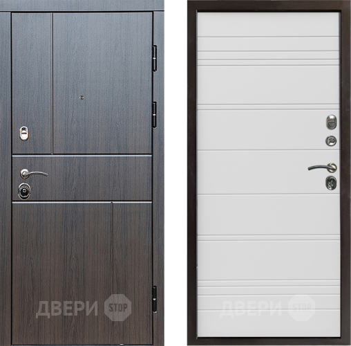 Входная металлическая Дверь Престиж Горизонт Венге Line Белый в Троицк