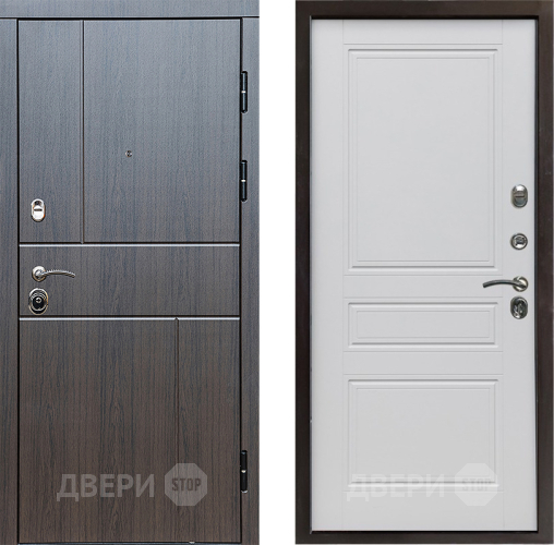 Входная металлическая Дверь Престиж Горизонт Венге Классика Белый матовый в Троицк