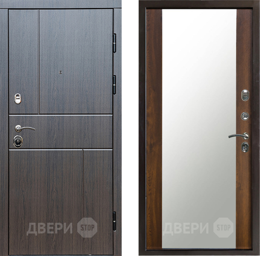 Входная металлическая Дверь Престиж Горизонт Венге Зеркало Дуб в Троицк