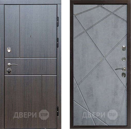 Входная металлическая Дверь Престиж Горизонт Венге Лучи Бетон темный в Троицк
