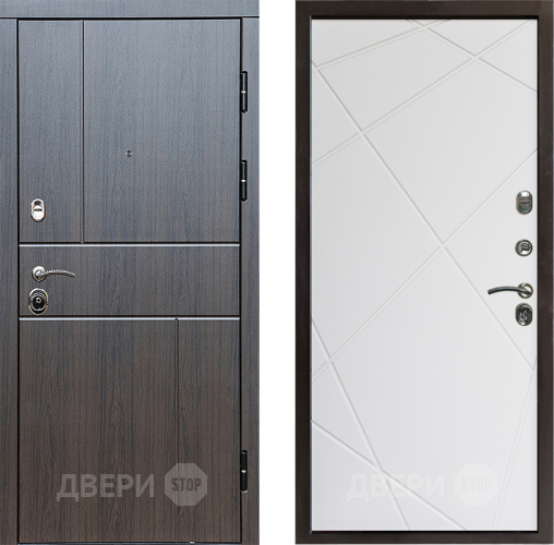 Входная металлическая Дверь Престиж Горизонт Венге Лучи Бетон белый в Троицк