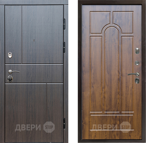 Входная металлическая Дверь Престиж Горизонт Венге Арка Дуб в Троицк