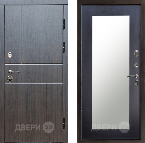 Входная металлическая Дверь Престиж Горизонт Венге Зеркло Пастораль Венге в Троицк