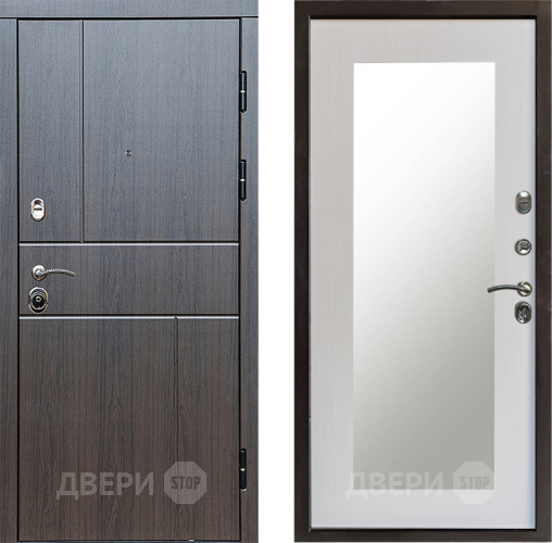 Входная металлическая Дверь Престиж Горизонт Венге Зеркло Пастораль Лиственница белая в Троицк