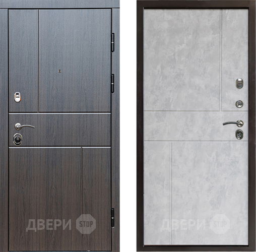 Входная металлическая Дверь Престиж Горизонт Венге Горизонт Бетон светлый в Троицк