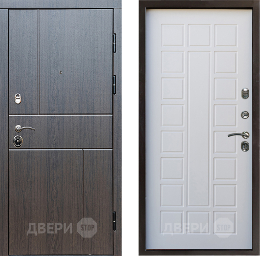 Входная металлическая Дверь Престиж Горизонт Венге Престиж Белое дерево в Троицк