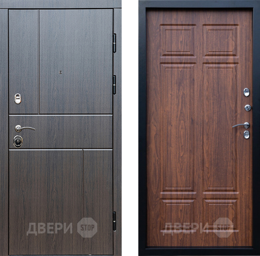 Входная металлическая Дверь Престиж Горизонт Венге Премиум Орех темный в Троицк