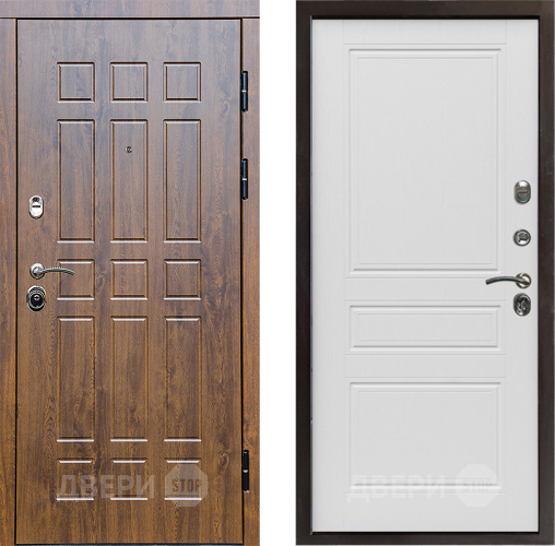 Входная металлическая Дверь Престиж Стандарт Классика Лиственница белая в Троицк