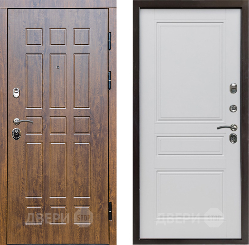 Входная металлическая Дверь Престиж Стандарт Классика Белый матовый в Троицк