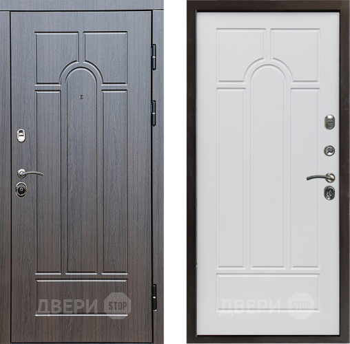 Входная металлическая Дверь Престиж Арка Арка Белое дерево в Троицк