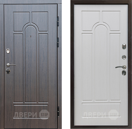 Входная металлическая Дверь Престиж Арка Арка Лиственница белая в Троицк