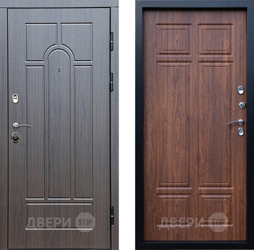 Входная металлическая Дверь Престиж Арка Премиум Орех темный в Троицк