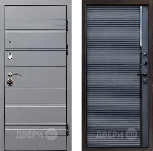 Входная металлическая Дверь Престиж Линия Грэй Porte Черный кварц в Троицк