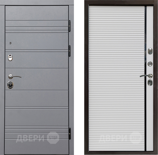 Входная металлическая Дверь Престиж Линия Грэй Porte Белый в Троицк