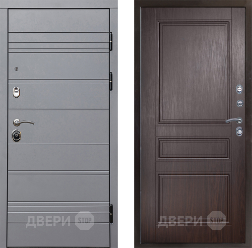 Входная металлическая Дверь Престиж Линия Грэй Классика Венге в Троицк