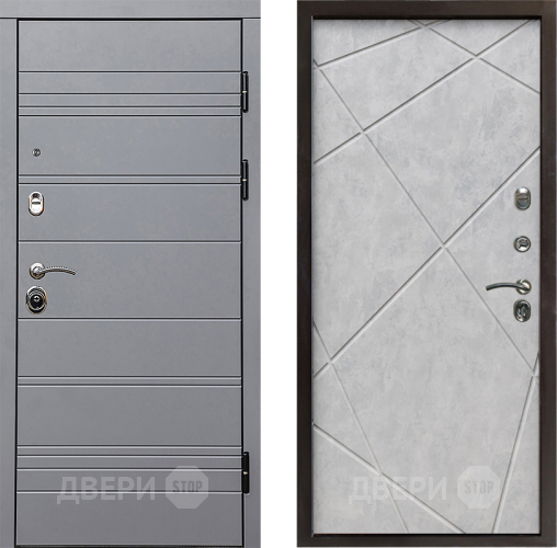 Дверь Престиж Линия Грэй Лучи Бетон светлый в Троицк