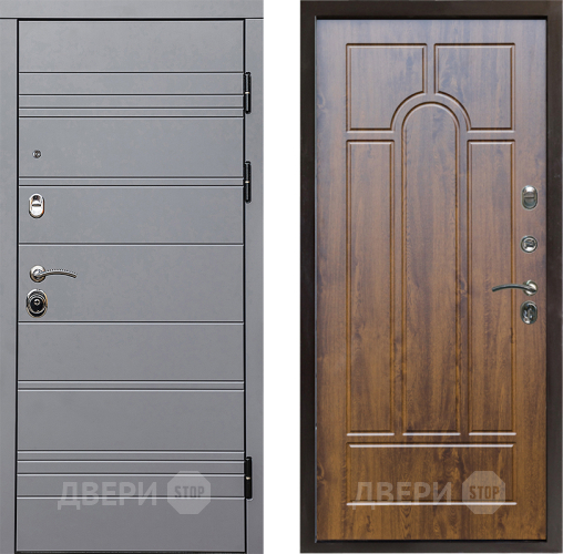 Входная металлическая Дверь Престиж Линия Грэй Арка Дуб в Троицк