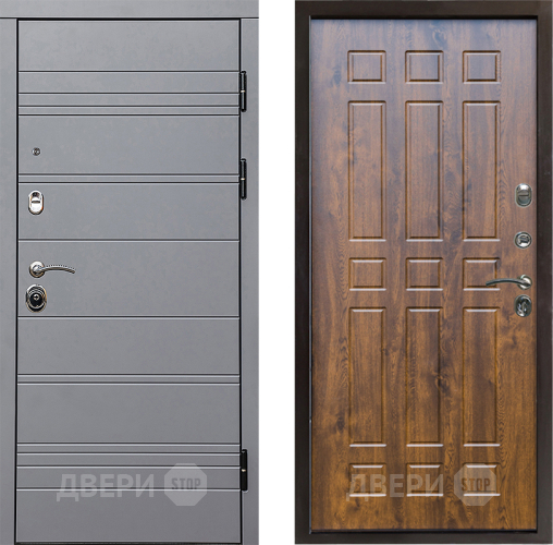 Входная металлическая Дверь Престиж Линия Грэй Спарта Дуб в Троицк