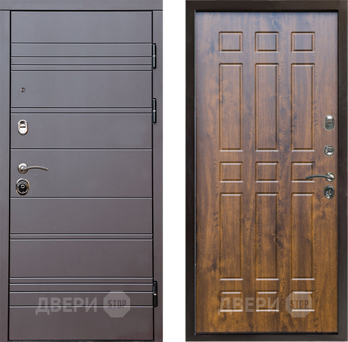 Входная металлическая Дверь Престиж Линия Браун Спарта Дуб в Троицк