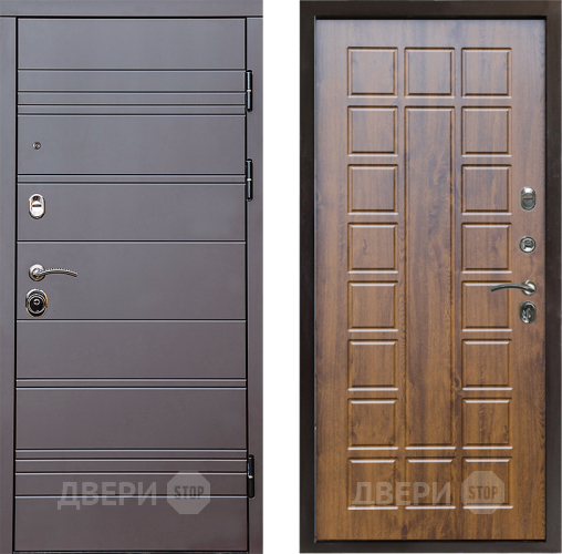 Входная металлическая Дверь Престиж Линия Браун Престиж Дуб в Троицк