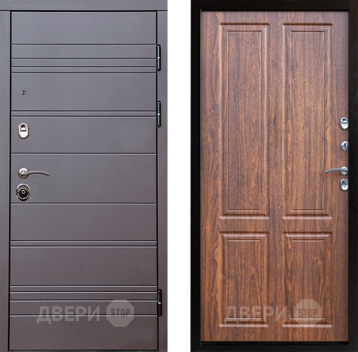 Входная металлическая Дверь Престиж Линия Браун Премиум Орех светлый в Троицк