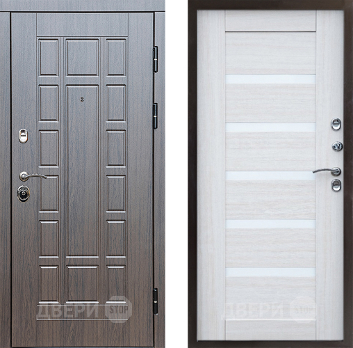 Входная металлическая Дверь Престиж Престиж Царга Лиственница белая в Троицк