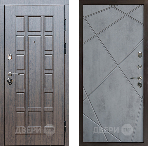 Входная металлическая Дверь Престиж Престиж Лучи Бетон темный в Троицк