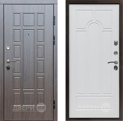 Входная металлическая Дверь Престиж Престиж Арка Белое дерево в Троицк