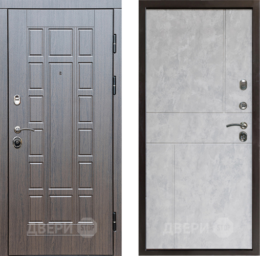 Входная металлическая Дверь Престиж Престиж Горизонт Бетон светлый в Троицк
