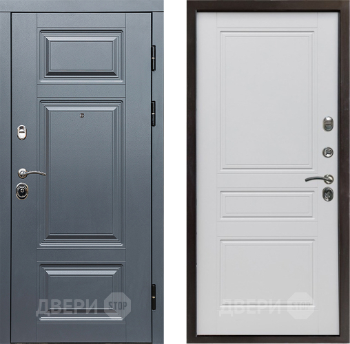 Входная металлическая Дверь Престиж Премиум Классика Белый матовый в Троицк