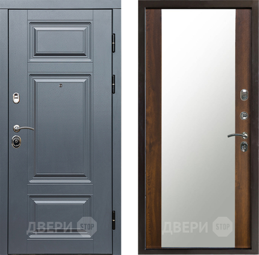 Входная металлическая Дверь Престиж Премиум Зеркало Дуб в Троицк