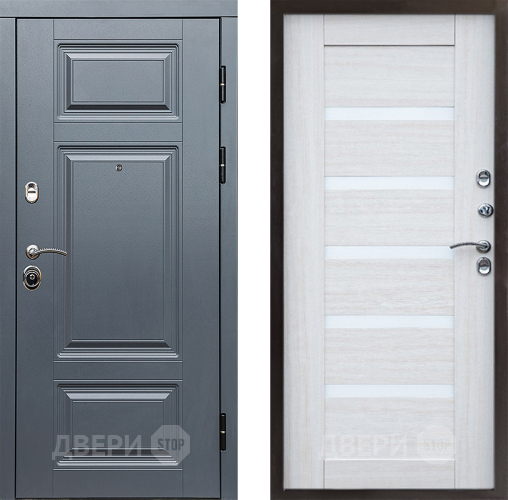 Входная металлическая Дверь Престиж Премиум Царга Лиственница белая в Троицк