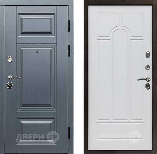 Входная металлическая Дверь Престиж Премиум Арка Белое дерево в Троицк