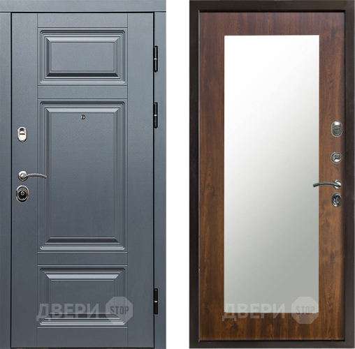 Входная металлическая Дверь Престиж Премиум Зеркло Пастораль Дуб в Троицк