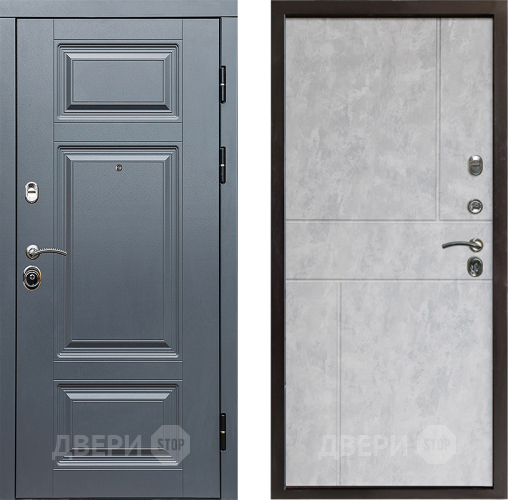 Входная металлическая Дверь Престиж Премиум Горизонт Бетон светлый в Троицк