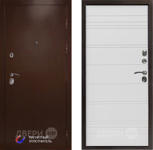 Дверь Престиж Медь Line Белый в Троицк