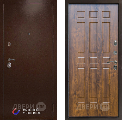 Входная металлическая Дверь Престиж Медь Спарта Дуб в Троицк