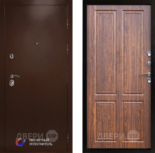 Входная металлическая Дверь Престиж Медь Премиум Орех светлый в Троицк