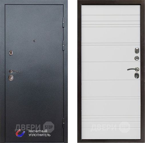Дверь Престиж Графит Line Белый в Троицк