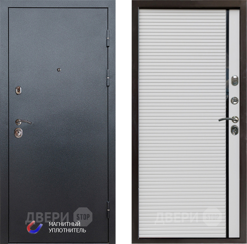 Входная металлическая Дверь Престиж Графит Porte Белый в Троицк