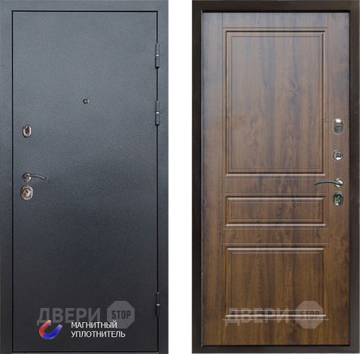 Входная металлическая Дверь Престиж Графит Классика Дуб в Троицк