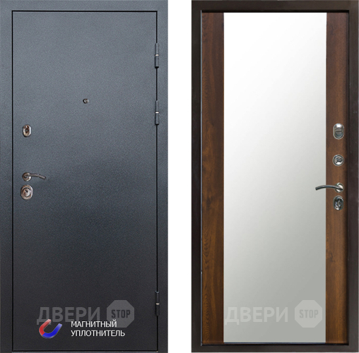 Дверь Престиж Графит Зеркало Дуб в Троицк
