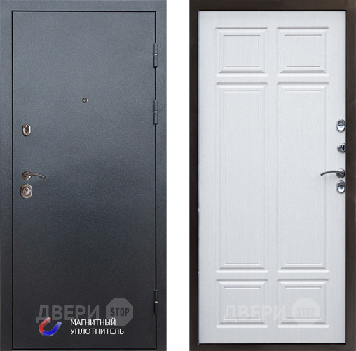 Входная металлическая Дверь Престиж Графит Премиум Лиственница белая в Троицк