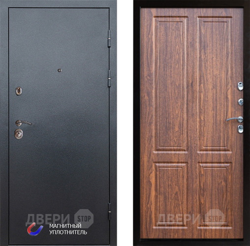 Входная металлическая Дверь Престиж Графит Премиум Орех светлый в Троицк