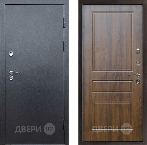 Входная металлическая Дверь Престиж TERMO с терморазрывом Снегирь Серебро Классика Дуб в Троицк