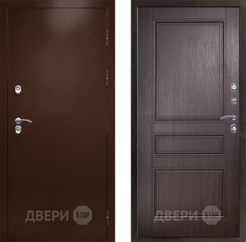 Входная металлическая Дверь Престиж TERMO с терморазрывом Снегирь Медь Классика Венге в Троицк