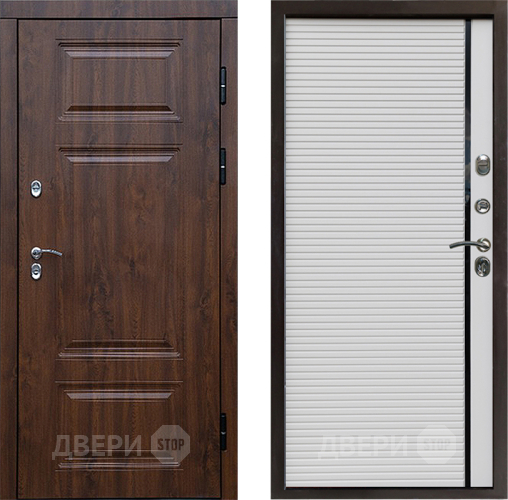 Входная металлическая Дверь Престиж TERMO с терморазрывом Премиум Орех Porte Белый в Троицк