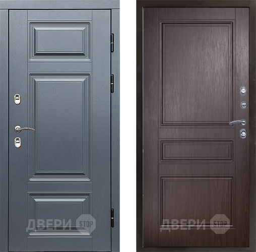 Входная металлическая Дверь Престиж TERMO с терморазрывом Премиум Грэй Классика Венге в Троицк