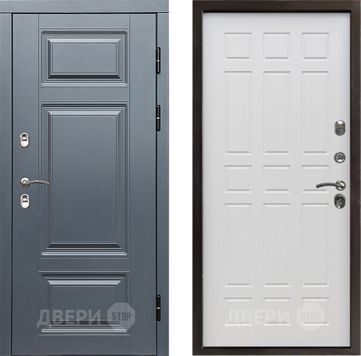 Входная металлическая Дверь Престиж TERMO с терморазрывом Премиум Грэй Спарта Лиственница белая в Троицк