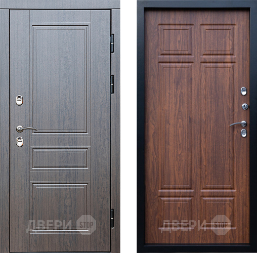 Входная металлическая Дверь Престиж TERMO с терморазрывом Классика Премиум Орех темный в Троицк